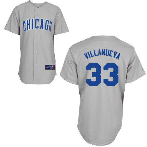 Carlos Villanueva #33 Youth Baseball Jersey-Chicago Cubs Authentic Road Gray MLB Jersey